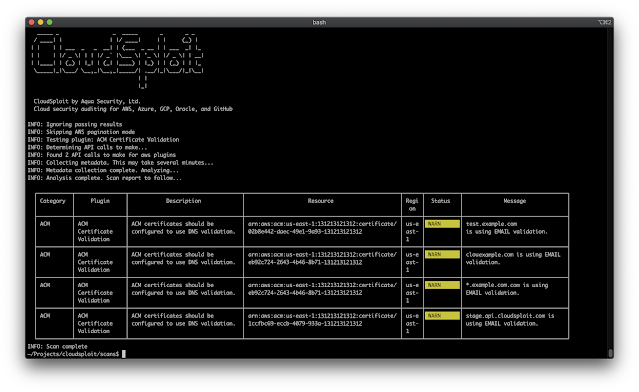 cloudsploit 3 console 796451