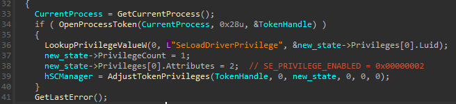 SeLoadDriverPrivilege