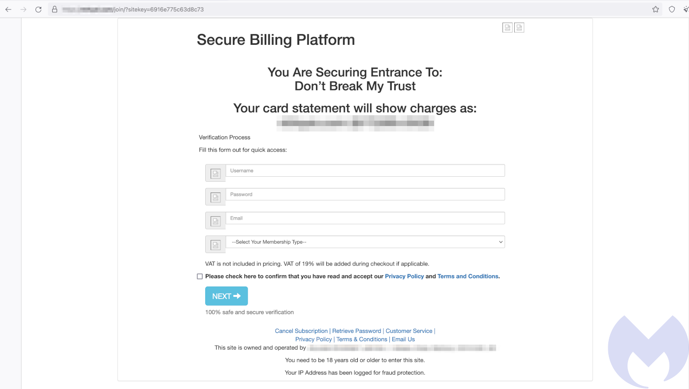 "Secure billing platform"