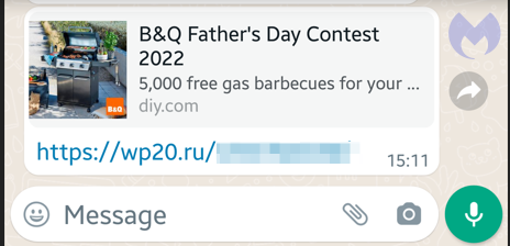 WhatsApp BBQ message