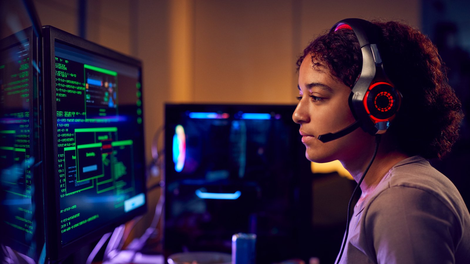 Person working at a computer