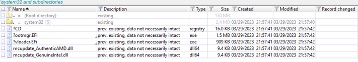 Boot files modified by BlackLotus UEFI malware