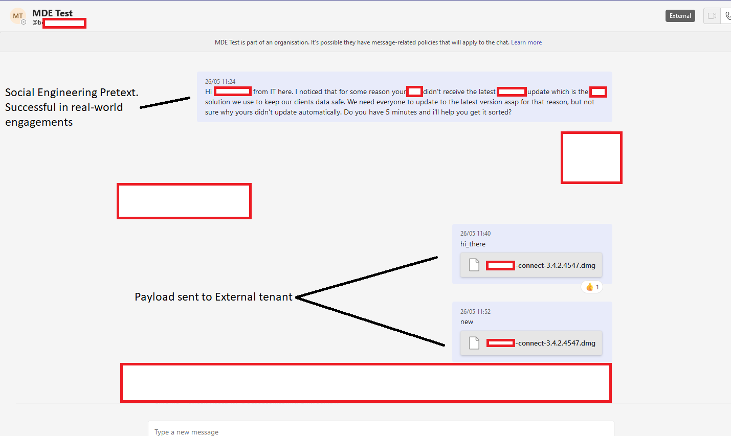 Client restrictions preventing external users from sending a file