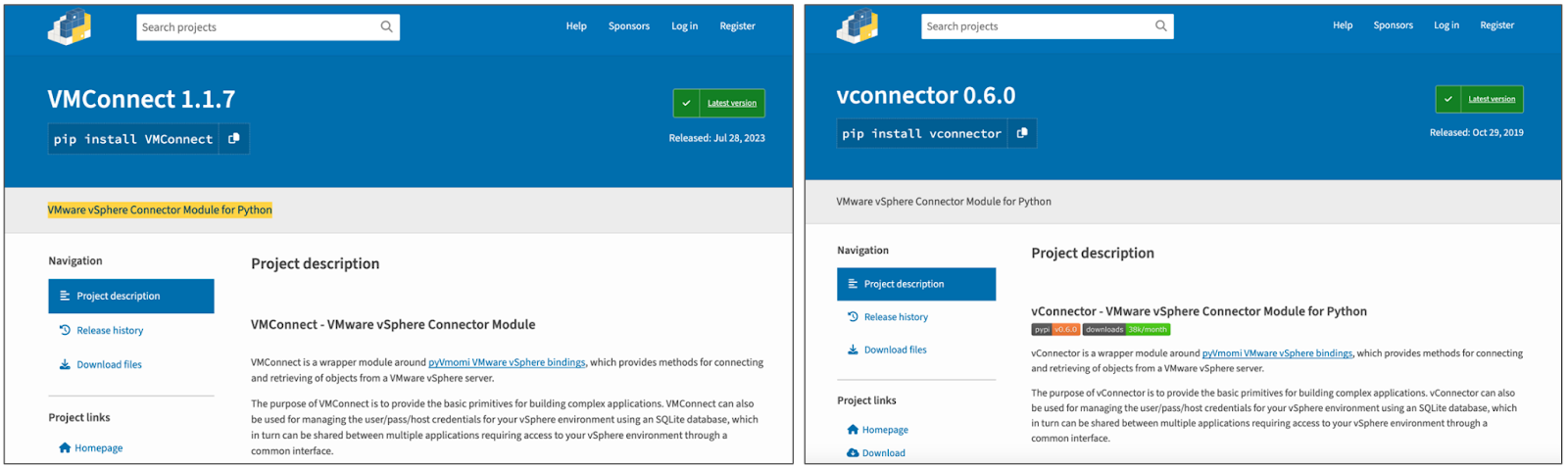 Package description mirroring that of the legitimate project