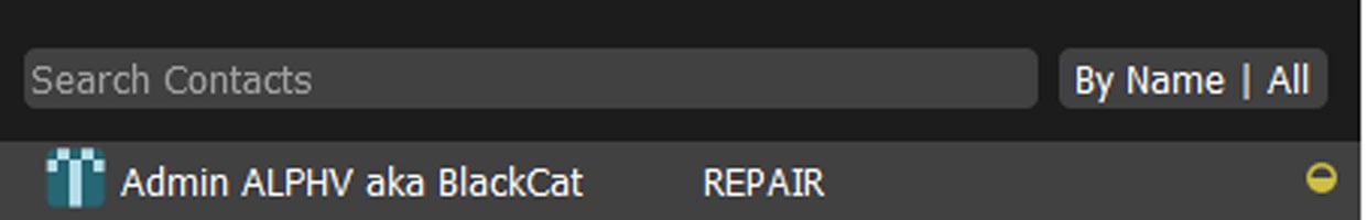 Admin showing "Repair" as their Tox status