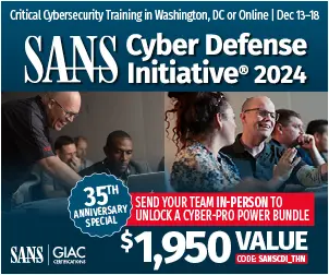 SANS Cyber Defense Initiative 2024